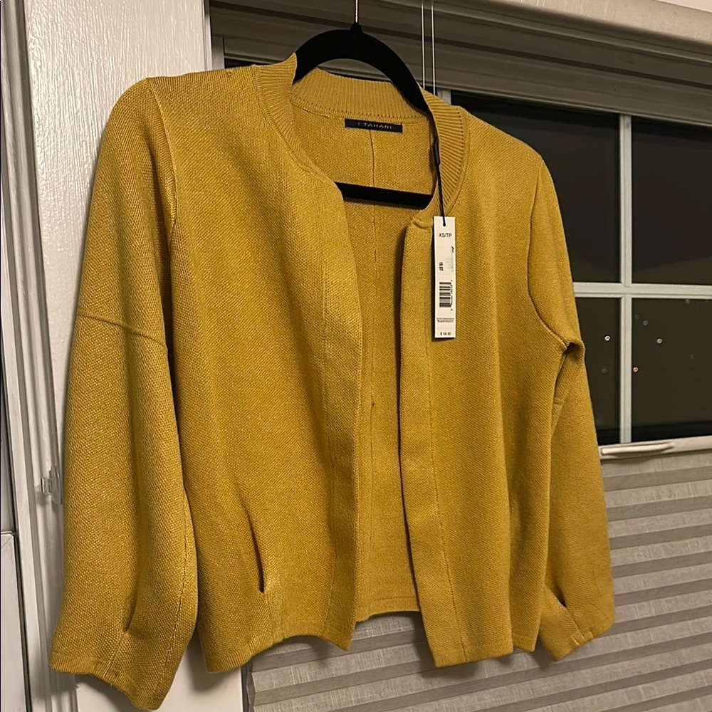 Mustard Yellow Open Cardigan